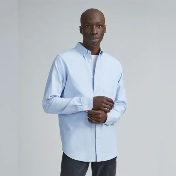 Everlane | Shirts | Everlane Uniform Classic Oxford Heavy Cotton Button  Down Shirt Light Blue Small | Poshmark